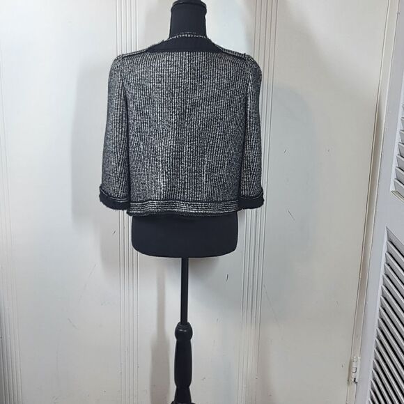 Ann Taylor Petite Black & White Wool Jacket - Picture 2 of 6